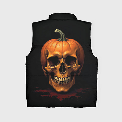 Женский жилет Череп-тыква для Хэллоуина / 3D-Светло-серый – фото 2