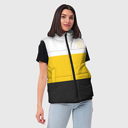 Женский жилет Мы русские с нами Бог НИКА желтая патриоты, цвет: 3D-красный — фото 2