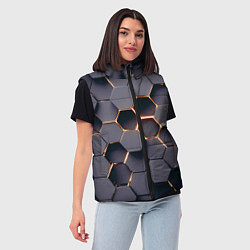 Женский жилет Трехмерные соты с подсветкой, цвет: 3D-красный — фото 2