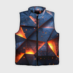 Женский жилет Геометрический рендер с эффектом свечения, цвет: 3D-черный