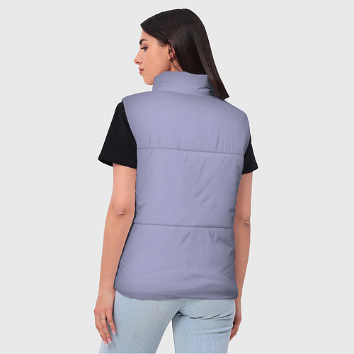 Женский жилет Эмоция хандры - бледно-фиолетовый / 3D-Светло-серый – фото 4