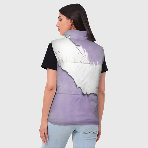 Женский жилет Штукатурка и лавандовая краска / 3D-Черный – фото 4