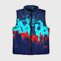 Женский жилет Красно-синяя абстракция