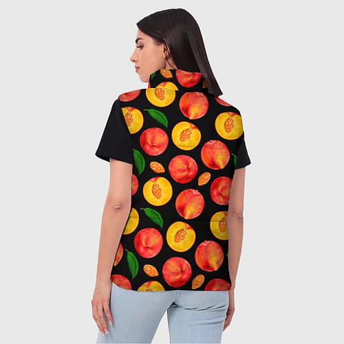 Женский жилет Персиковый паттерн / 3D-Красный – фото 4