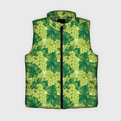 Женский жилет Виноградный цветной паттерн, цвет: 3D-светло-серый