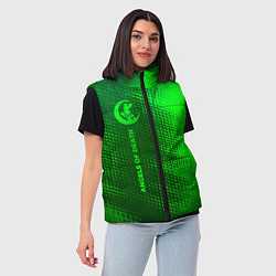 Женский жилет Angels of Death - green gradient по-вертикали, цвет: 3D-черный — фото 2