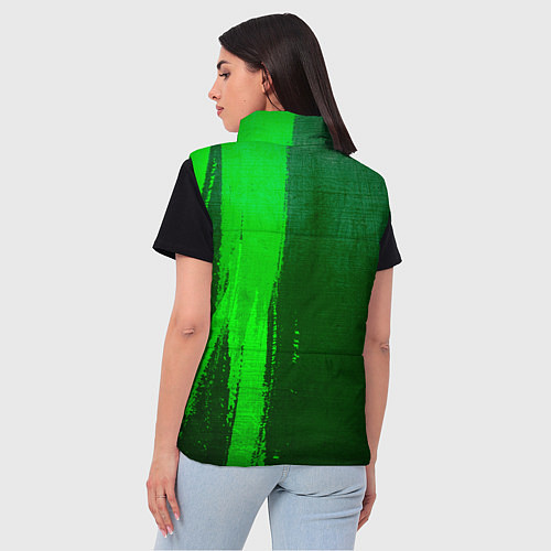Женский жилет Paramore - green gradient по-вертикали / 3D-Черный – фото 4