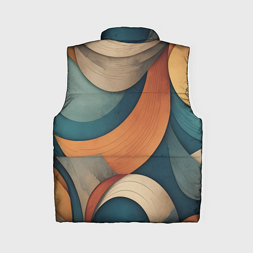 Женский жилет Абстракция теплые контрасты / 3D-Светло-серый – фото 2