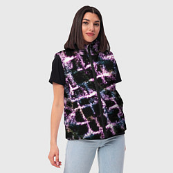 Женский жилет Светящаяся розовая сетка, цвет: 3D-черный — фото 2