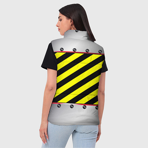 Женский жилет Opel линии / 3D-Светло-серый – фото 4