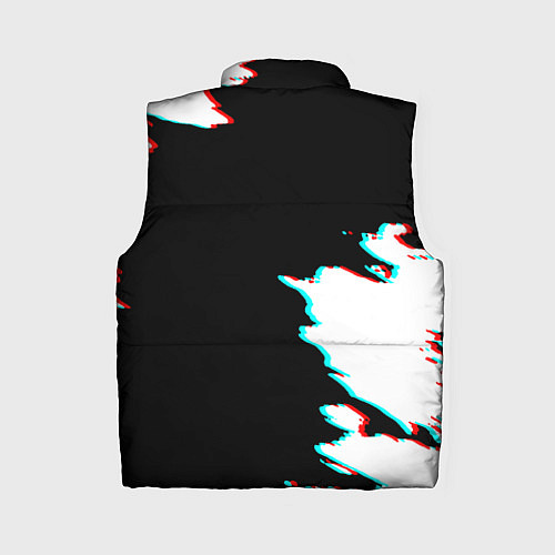 Женский жилет Герб глитч краски / 3D-Светло-серый – фото 2