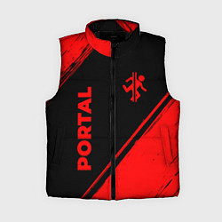 Женский жилет Portal - red gradient вертикально, цвет: 3D-черный