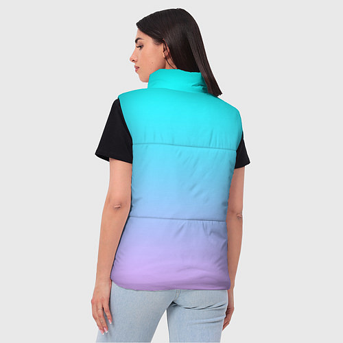 Женский жилет Неоновые разводы градиента / 3D-Светло-серый – фото 4