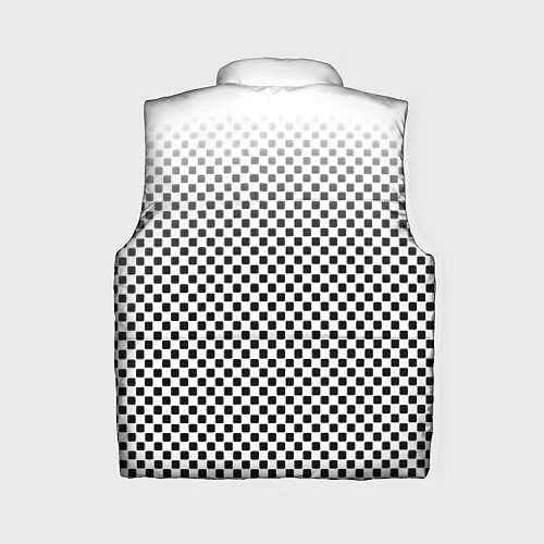 Женский жилет Герб РФ клетка паттерн / 3D-Светло-серый – фото 2