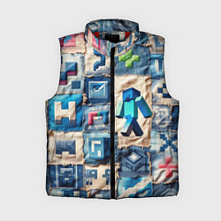 Женский жилет Minecraft шагает на пэчворк