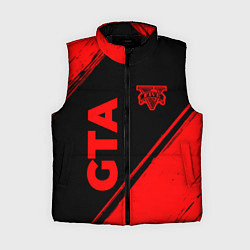 Женский жилет GTA - red gradient вертикально, цвет: 3D-черный