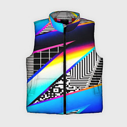 Женский жилет Neon stripes geometry, цвет: 3D-красный