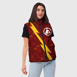 Женский жилет Linkin Park 2024 гитары и молния, цвет: 3D-черный — фото 2