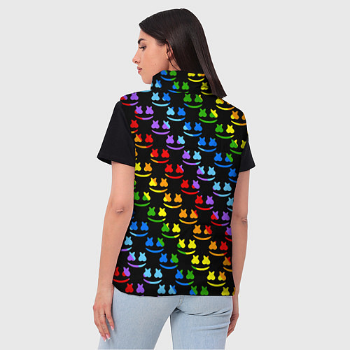 Женский жилет Marshmello pattern neon / 3D-Светло-серый – фото 4
