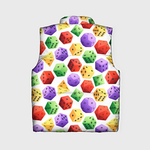 Женский жилет Игровые разноцветные кости паттерн / 3D-Светло-серый – фото 2