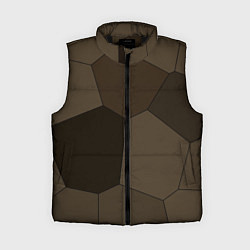 Женский жилет Тёмно-коричневый крупная мозаика