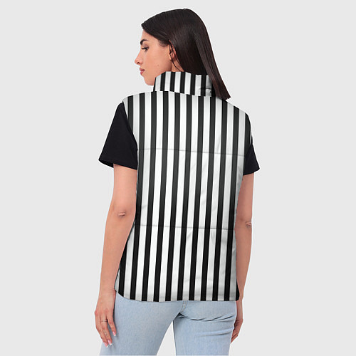 Женский жилет Полоски - Битлджус / 3D-Черный – фото 4