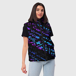 Женский жилет Marshmello neon club, цвет: 3D-светло-серый — фото 2