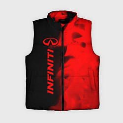 Женский жилет Infiniti - red gradient по-вертикали, цвет: 3D-черный