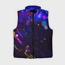 Женский жилет Космическая геометрия, цвет: 3D-светло-серый