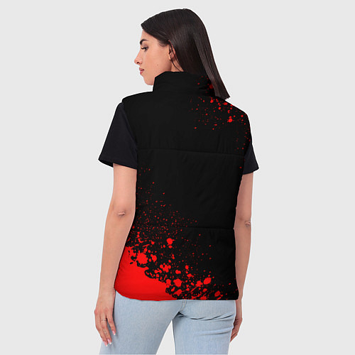 Женский жилет PSG - red gradient вертикально / 3D-Черный – фото 4