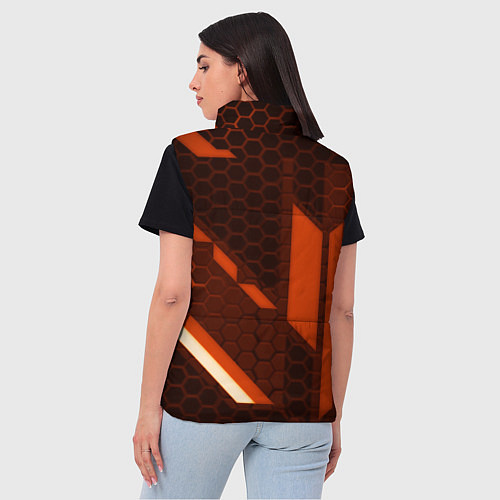 Женский жилет Half life geometry steel metal / 3D-Черный – фото 4