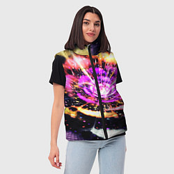 Женский жилет Оптический узор цветок, цвет: 3D-красный — фото 2