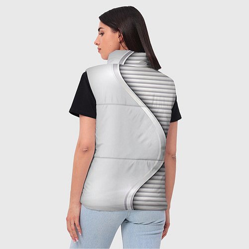 Женский жилет Saab metal texture / 3D-Светло-серый – фото 4