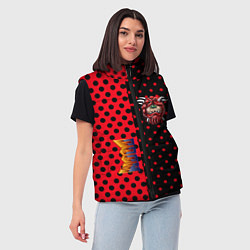 Женский жилет Doom pattern steell, цвет: 3D-светло-серый — фото 2