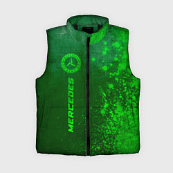Женский жилет Mercedes - green gradient по-вертикали
