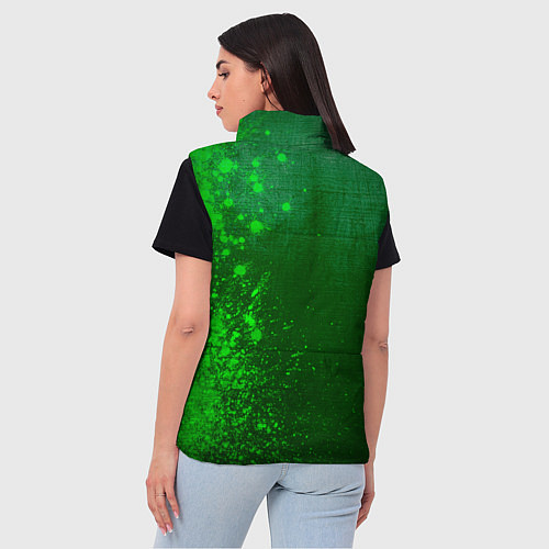 Женский жилет Brighton - green gradient по-вертикали / 3D-Черный – фото 4