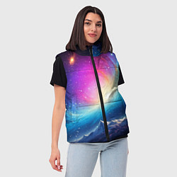 Женский жилет Бескрайний космос, цвет: 3D-светло-серый — фото 2