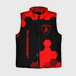 Женский жилет Lamborghini - red gradient вертикально, цвет: 3D-черный