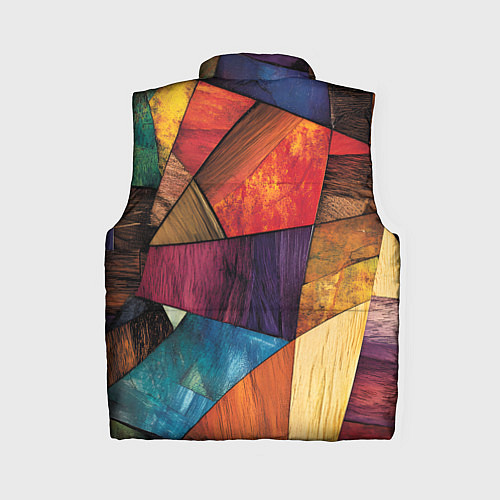 Женский жилет Мозайка геометрическая / 3D-Светло-серый – фото 2