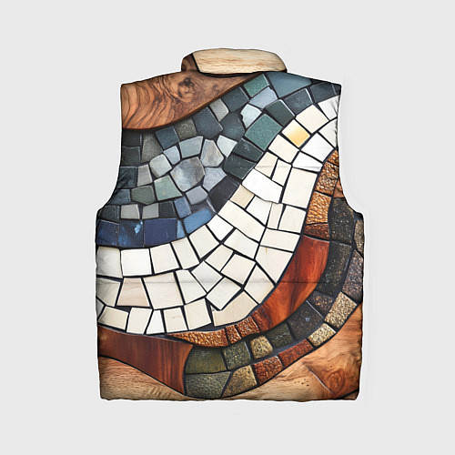 Женский жилет Плиточная мозайка / 3D-Светло-серый – фото 2