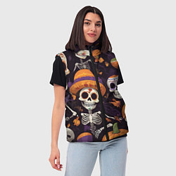 Женский жилет Страшилки хэллоуин, цвет: 3D-светло-серый — фото 2