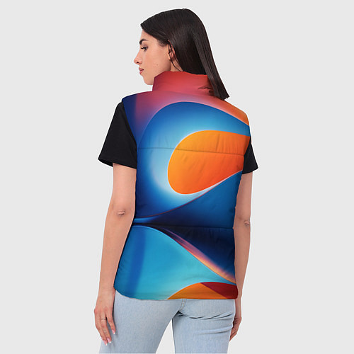 Женский жилет Абстрактный геометрический градиент / 3D-Черный – фото 4