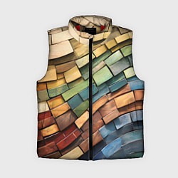 Женский жилет Волнистая мозаика, цвет: 3D-красный