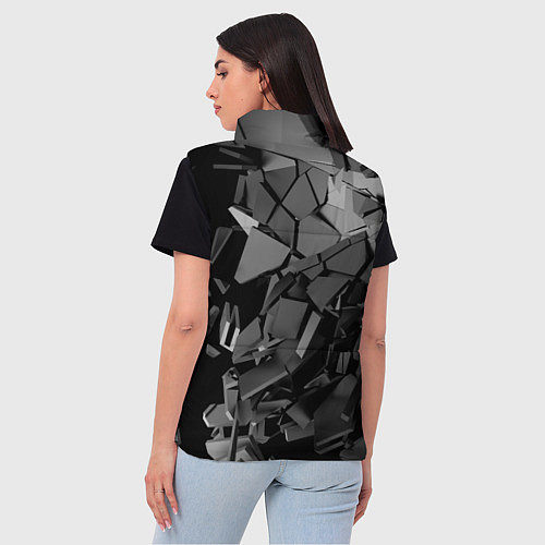 Женский жилет Битое стекло / 3D-Черный – фото 4