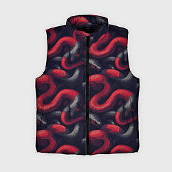 Женский жилет Паттерн со змеями, цвет: 3D-черный