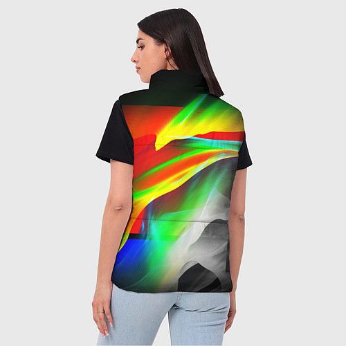 Женский жилет Текстура краски / 3D-Светло-серый – фото 4