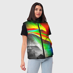 Женский жилет Текстура краски, цвет: 3D-светло-серый — фото 2