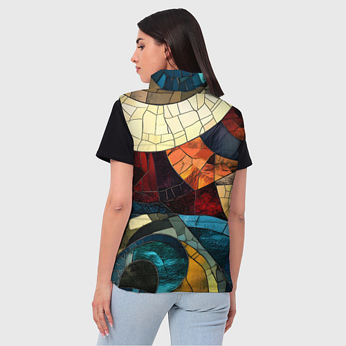 Женский жилет Эффект мозаики / 3D-Светло-серый – фото 4