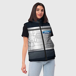 Женский жилет FORD текстура из метала, цвет: 3D-красный — фото 2