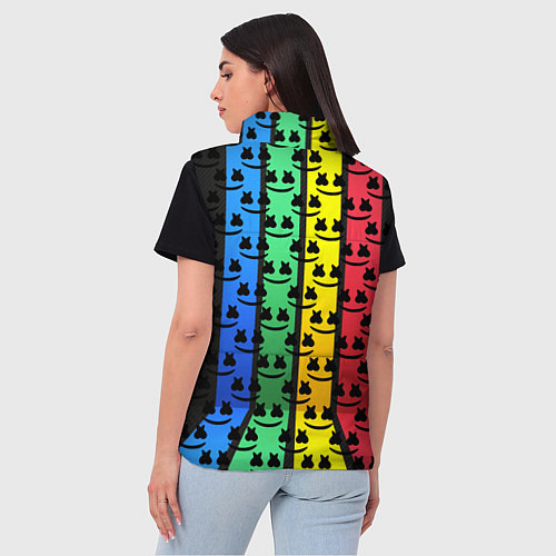 Женский жилет Marshmello neon music dj / 3D-Светло-серый – фото 4